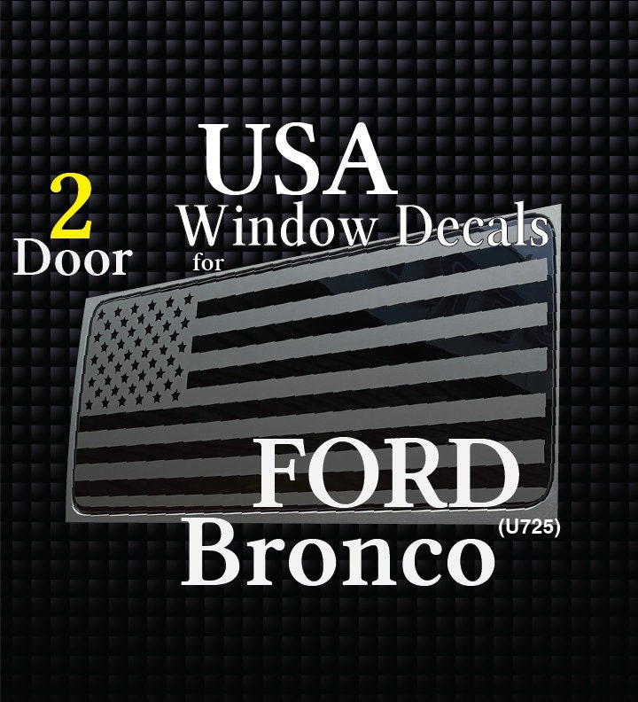 American Flag Bronco Window Decal Stickers