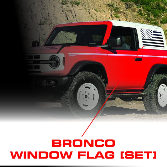 American Flag Bronco Window Decal Stickers