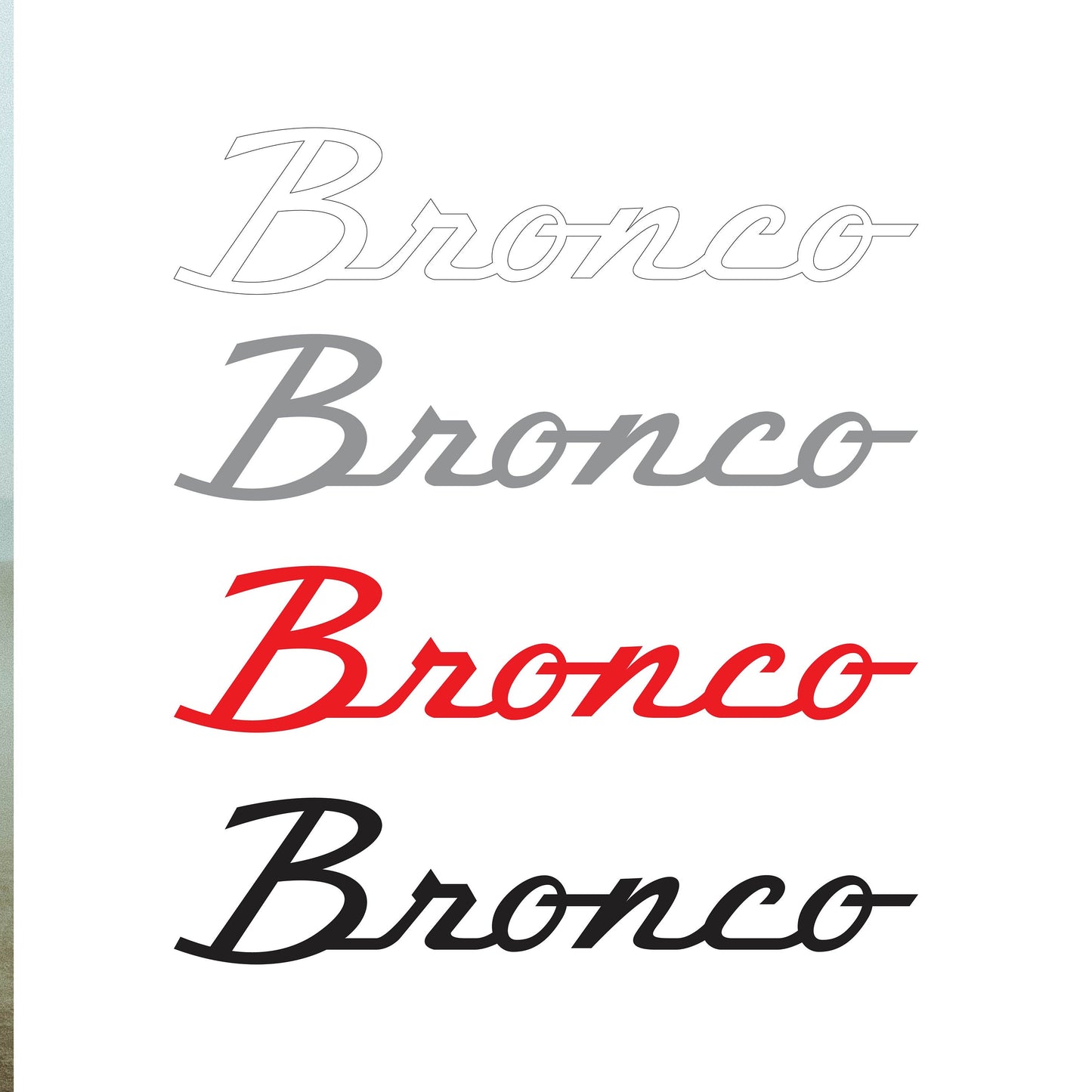 Classic Bronco Decal Sticker