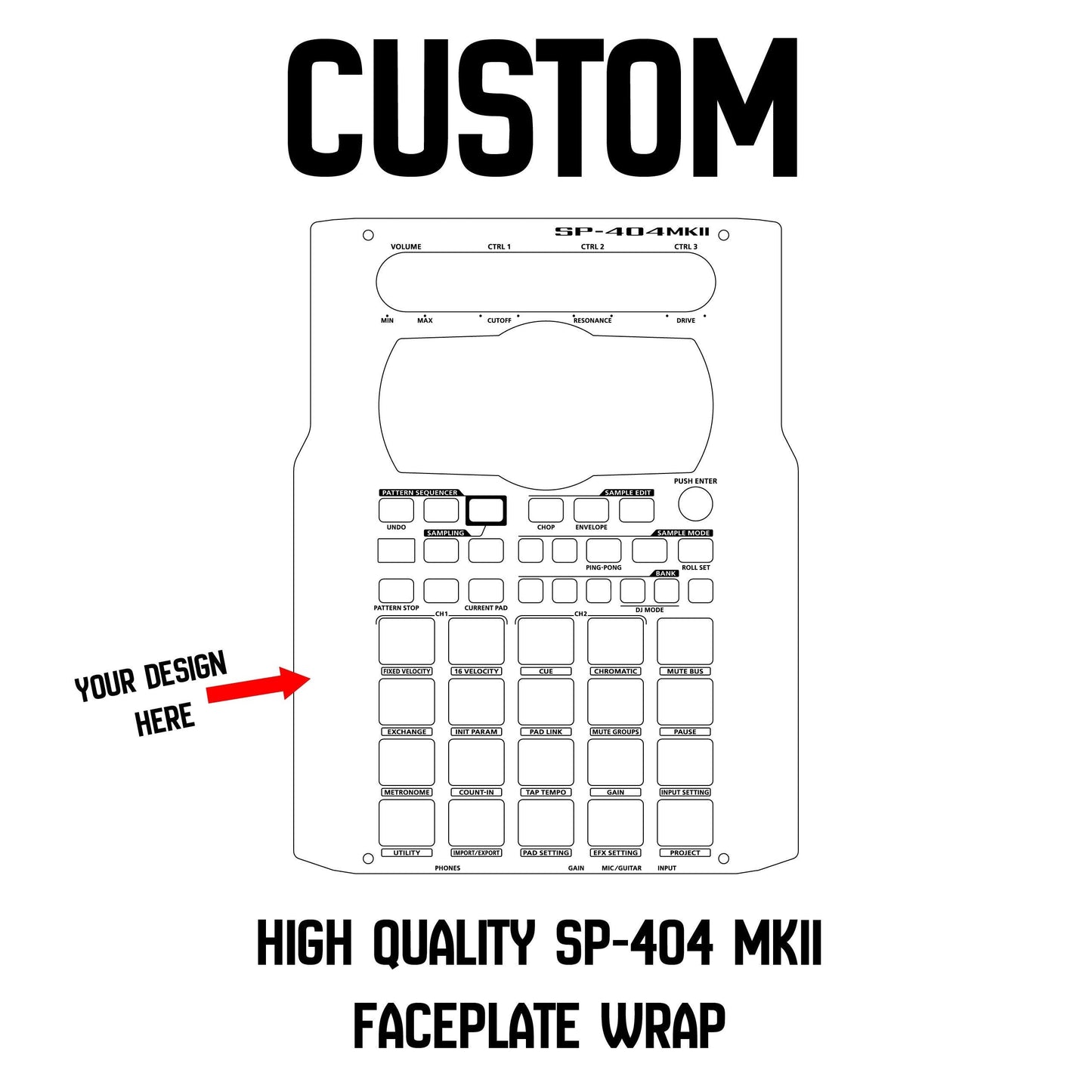 SP404 MKII Custom Faceplate Wrap Kit